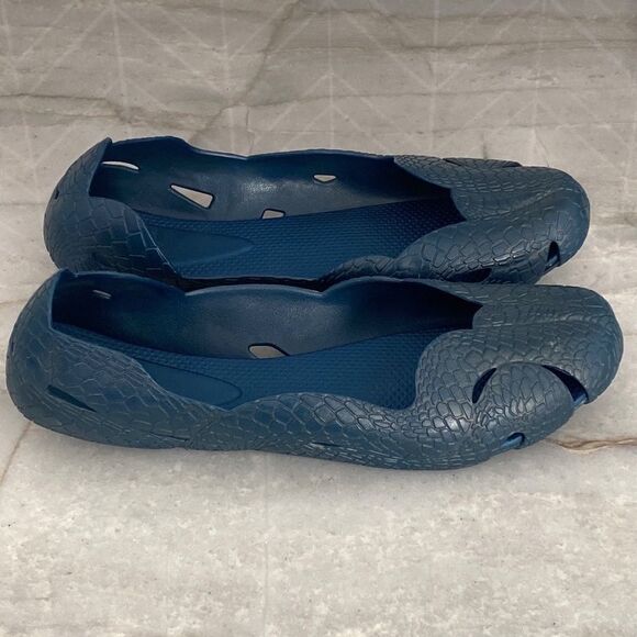 Melissa Blue Metallic Runner Ballet Flats - Picture 2 of 8